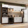 Armário de Cozinha Completa 350cm Rustic/Branco Agata Madesa 01
