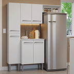Armário de Cozinha Compacta 156cm Branco Emilly Madesa 03