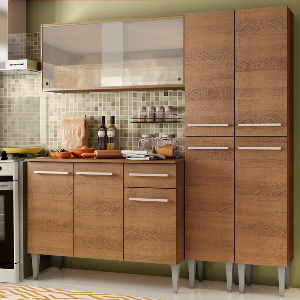 Armário de Cozinha Completa 169cm Rustic Emilly Fly Madesa 05