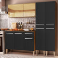 Armário de Cozinha Completa 169cm Rustic/Preto Emilly Voice Madesa 06