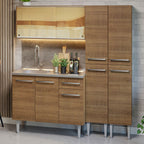 Armário de Cozinha Compacta 169cm com Pia Rustic Emilly Madesa 12