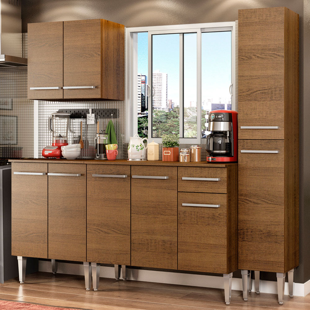 Armário de Cozinha Completa 201cm Rustic Emilly Sing Madesa 01