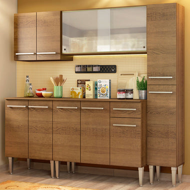 Armário de Cozinha Completa 201cm Rustic Emilly Fast Madesa 02