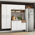Armário de Cozinha Completa 229cm Rustic/Branco Emilly Fit Madesa 03