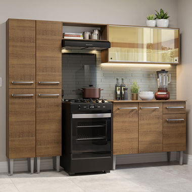 Armário de Cozinha Completa 229cm Rustic Emilly Madesa 06