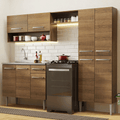 Armário de Cozinha Compacta 229cm com Pia Rustic Emilly Madesa 10