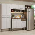 Armário de Cozinha Completa 229cm Rustic/Branco Emilly Madesa 016