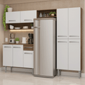 Armário de Cozinha Completa 229cm Rustic/Branco Emilly Madesa 017