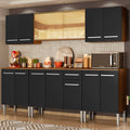 Armário de Cozinha Completa 233cm Rustic/Preto Emilly Fire Madesa 03