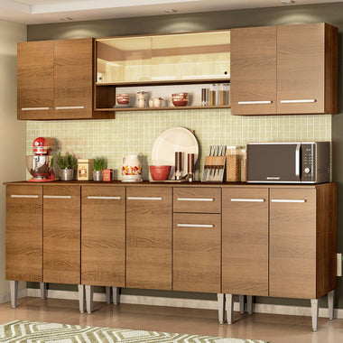 Armário de Cozinha Completa 233cm Rustic Emilly Smile Madesa 04