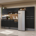 Armário de Cozinha Completa 293cm Rustic/Preto Emilly Madesa 011