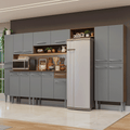 Armário de Cozinha Completa 325cm Rustic/Cinza Emilly Madesa 07