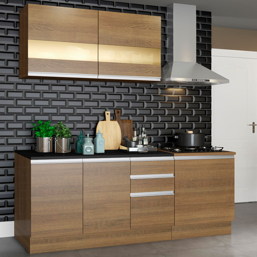 Armário de Cozinha Compacta 180cm Rustic Milão Madesa 02