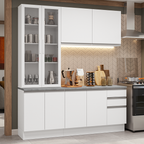 Armário de Cozinha Compacta 190cm Branco Glamy Madesa 05