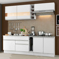 Armário de Cozinha Completa 220cm Branco Parma Madesa 02
