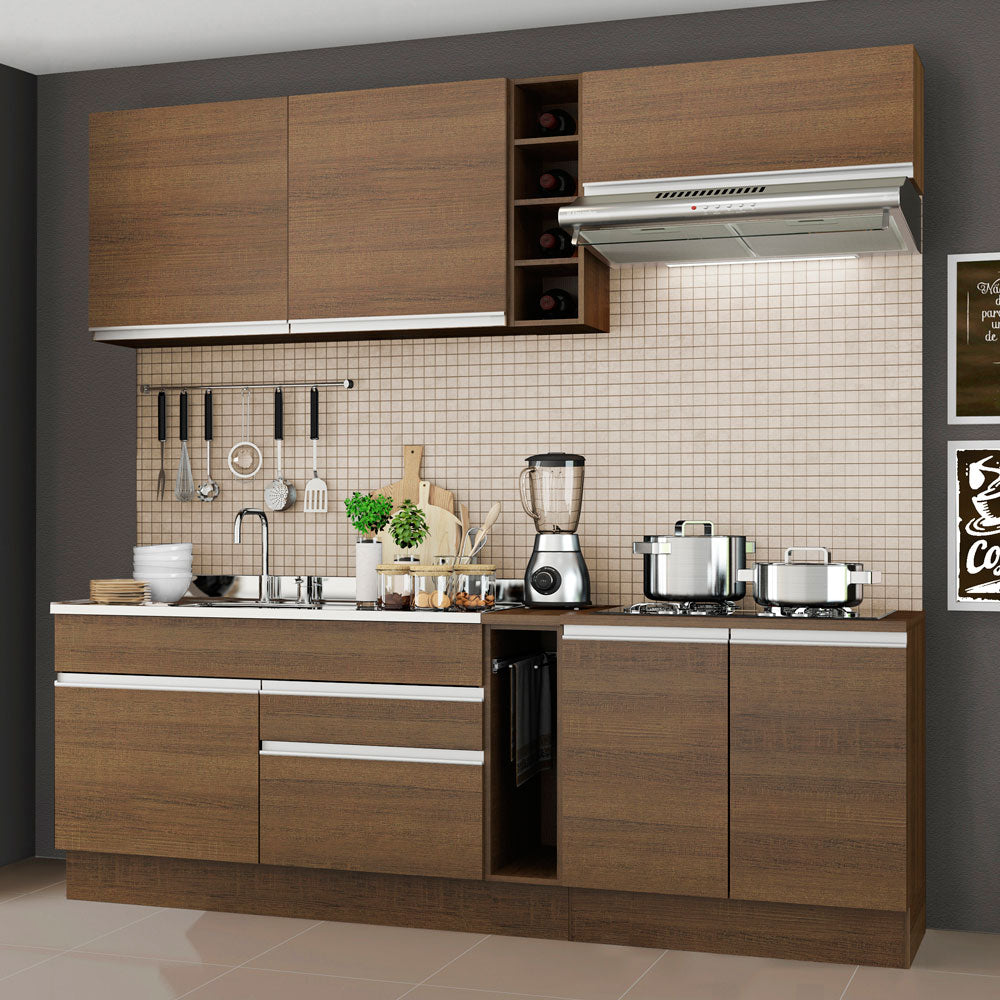 Armário de Cozinha Completa 220cm Rustic Parma Madesa 03