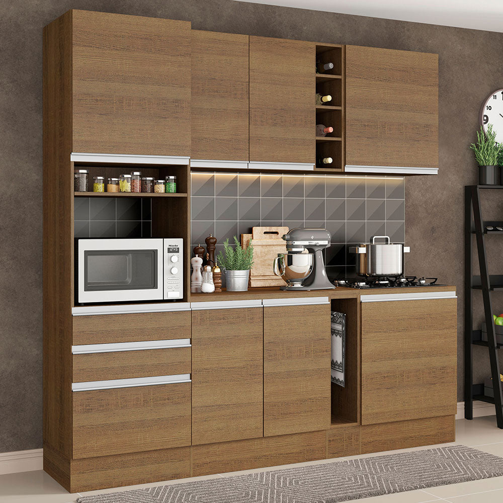 Armário de Cozinha Completa 220cm Rustic Áquila Madesa 04