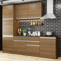 Armário de Cozinha Completa 240cm Rustic Bari Madesa 01