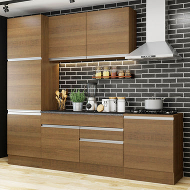 Armário de Cozinha Completa 240cm Rustic Bari Madesa 01