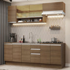 Armário de Cozinha Completa 240cm Rustic Glamy Madesa 03