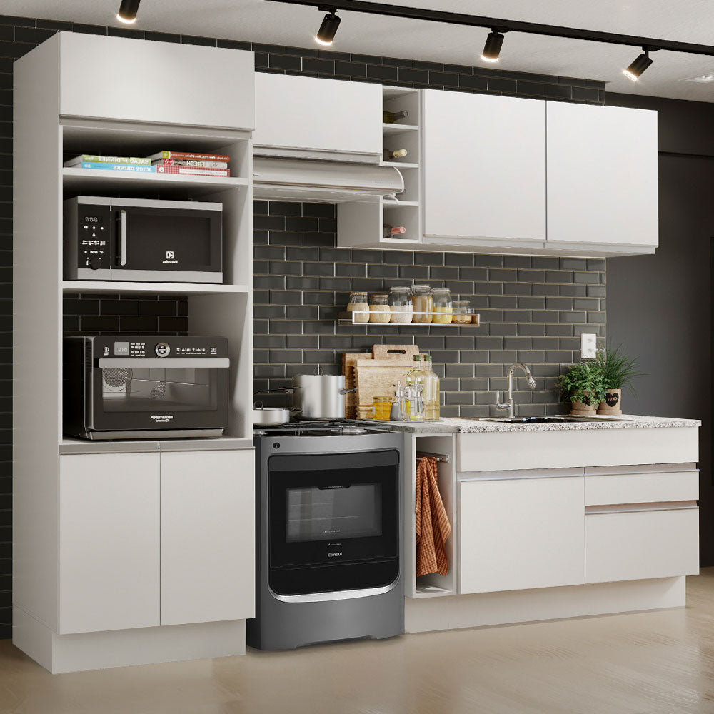 Armário de Cozinha Completa 270cm Branco Jade Madesa 09