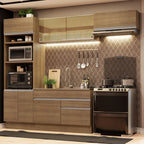 Armário de Cozinha Completa 270cm Rustic Glamy Madesa 11