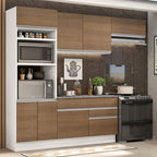 Armário de Cozinha Completa 270cm Branco/Rustic Glamy Madesa 14