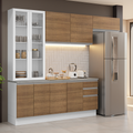 Armário de Cozinha Completa 270cm Branco/Rustic Glamy Madesa 16