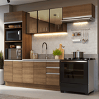 Armário de Cozinha Completa 270 cm Rustic Glamy Madesa 17