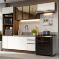 Armário de Cozinha Completa 270 cm Rustic/Branco Glamy Madesa 17