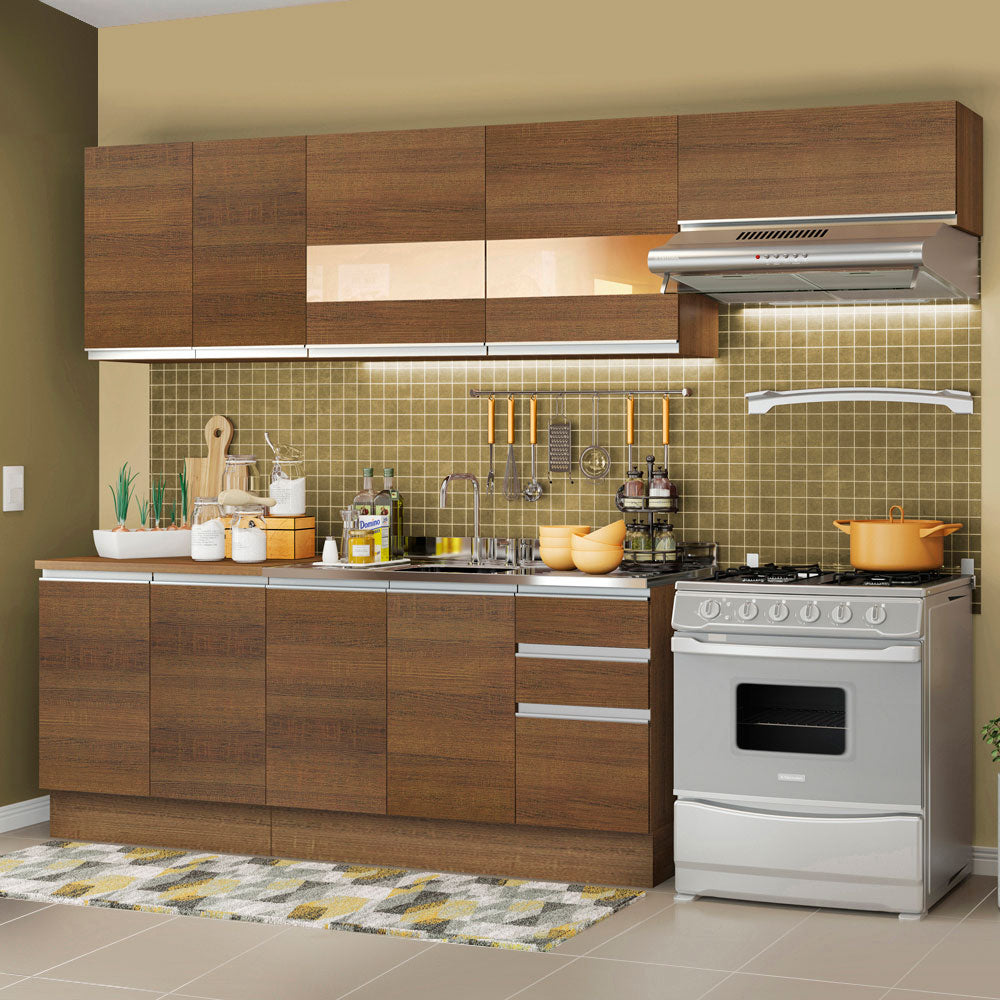 Armário de Cozinha Completa 280cm Rustic Marcela Madesa 03