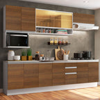 Armário de Cozinha Completa 280cm Branco/Rustic Genova Madesa 04