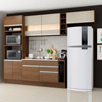 Armário de Cozinha Completa 290cm Rustic/Crema Safira Madesa 03