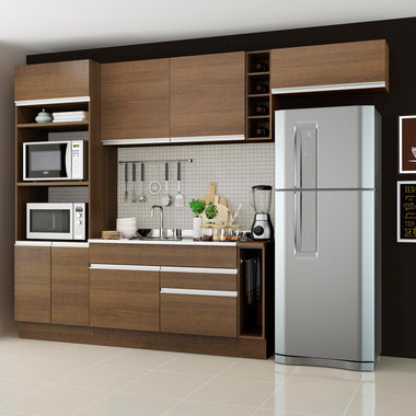 Armário de Cozinha Completa 290cm Rustic Safira Madesa 04