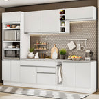 Armário de Cozinha Completa 290cm Branco Vicenza Madesa 12