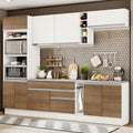 Armário de Cozinha Completa 290cm Branco/Rustic/Branco Vicenza Madesa 12