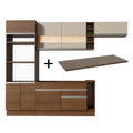 Armário de Cozinha Completa 290cm Rustic/Rustic/Crema Safira Madesa 13