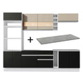 Armário de Cozinha Completa 290cm Branco/Preto/Crema Vicenza Madesa 15