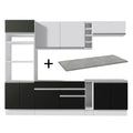 Armário de Cozinha Completa 290cm Branco/Preto Vicenza Madesa 16
