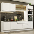 Armário de Cozinha Completa 310cm Branco Glamy Madesa 01