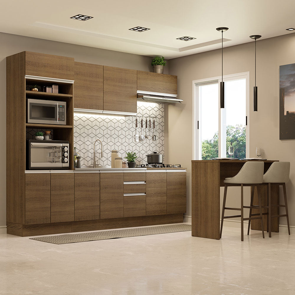 Armário de Cozinha Completa 315cm Rustic Glamy Madesa 02