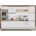 Armário de Cozinha Completa 330cm Branco Olimpia Madesa 02