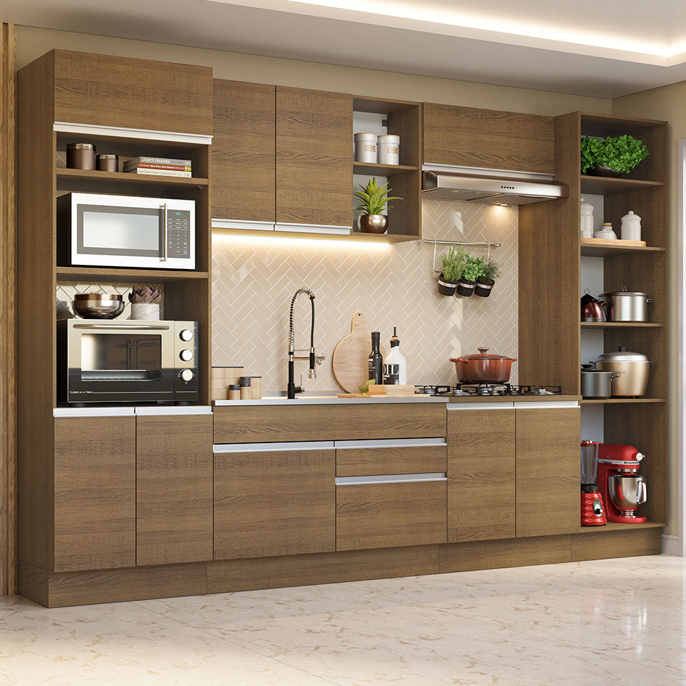 Armário de Cozinha Completa 330cm Rustic Glamy Madesa 03
