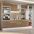 Armário de Cozinha Completa 330cm Branco/Rustic Glamy Madesa 03