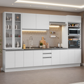 Armário de Cozinha Completa 340cm Branco Glamy Madesa 01