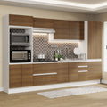 Armário de Cozinha Completa 100% MDF 330cm Branco/Rustic Acordes Madesa 05