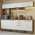 Armário de Cozinha Completa 225 cm Rustic/Branco Lille Madesa 01