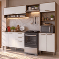 Armário de Cozinha Completa 225 cm Rustic/Branco Lille Madesa 02