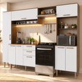 Armário de Cozinha Completa 265 cm Rustic/Branco Lille Madesa 02