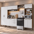 Armário de Cozinha Completa 305 cm Rustic/Branco Lille Madesa 02